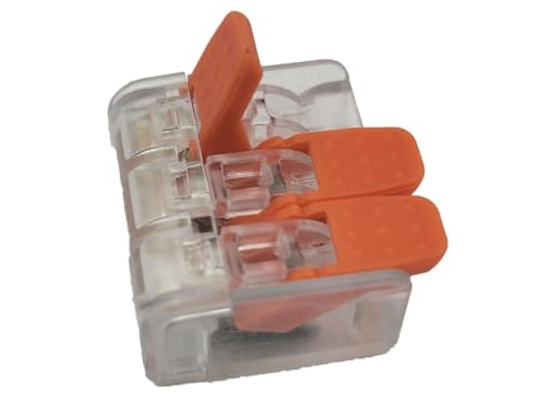 Traktronix 221-613 Lever Nuts 10AWG 3 Conductor Compact Wire Connectors (25)