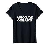 Damen Autoklaven-Bediener T-Shirt mit V-Ausschnitt