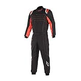 Alpinestars KMX-9 v2 S Youth Kart Racing Suit 3356519 (Size:120, Black/Red)