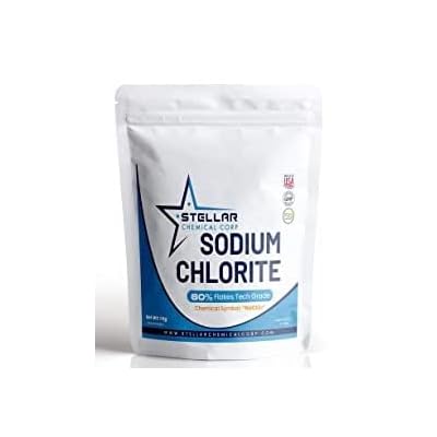 Stellar Chemicals | Sodium Chlorite, 80% Flakes, Tech Grade 100 Grams