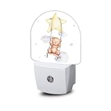 Teddy Bear Night Light,Cute Night Lights Plug into Wall with Dusk to Dawn Sensor,Lamp for Bedroom Bathroom Hallway Nightlight for Women Girls