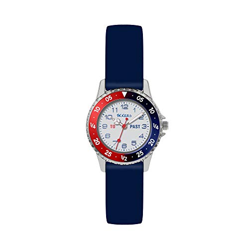 Tikkers Argos Boys Navy Silicone Strap Time Teacher Watch ATK1040