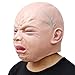 CreepyParty Releastic Human Mask Novelty Halloween Costume Party Latex Head Masks (crying baby)