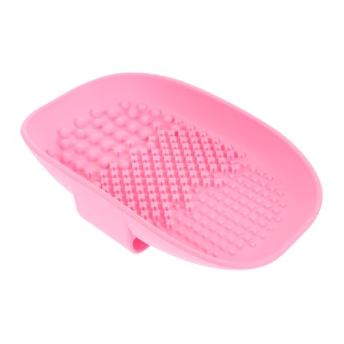 STOBAZA Supple Silicone Brush Cleaning Mat for Makeup Tools Elastic Non-deformable Cleansing Pad for Brushes Sponges and Eggs Easy Quick Rinsing Tray
