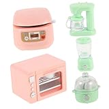 BRIGHTFUFU Miniatur Puppenhaus Küchenzubehör Lebensechte Mini küchengeräte für Kinderküche und Fotografie Platzsparend Detailreich Vielseitig für Puppenhausdekoration und Spielspaß