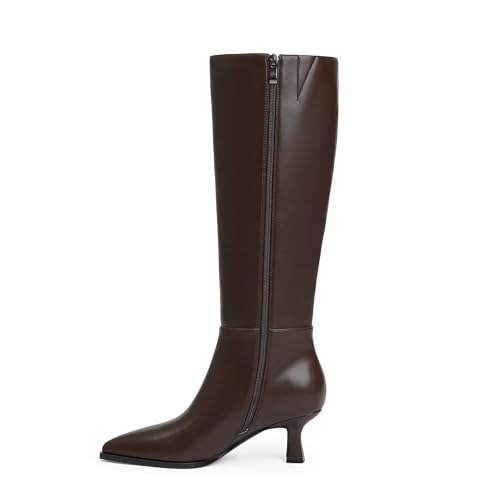 Image of Modatope Knee High Boots for Women Kitten Heel Boots