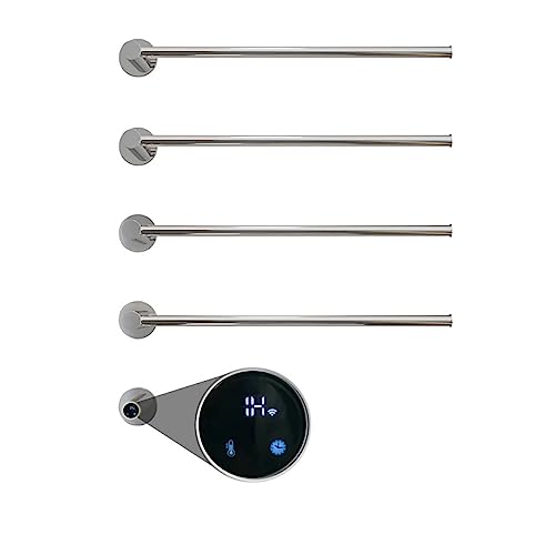 Calentador de toallas eléctrico de 4 barras con temporizador y control de temperatura de pared 2