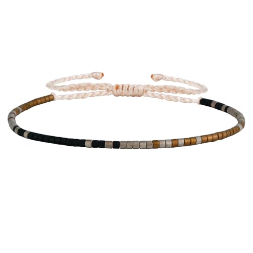 Image of KELITCH Boho Women Crystal Shell Beaded Friendship Bracelets Handmade Strand Bracelet Bangles Jewelry