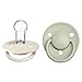 BIBS Pacifiers - De Lux Collection | BPA-Free Baby Pacifier | Made in Denmark | Set of 2 Ivory/Sage Color Premium Soothers | Size One Size