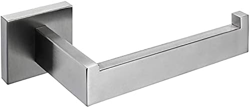 YUET Gold Toilet Roll Holder Paper Holders Stainless Steel Tissue Hanger Wall Mounted Screws Mounting for Bathroom and Kitchen Accessory Square 304 Stainless Steel (Brushed Brass)