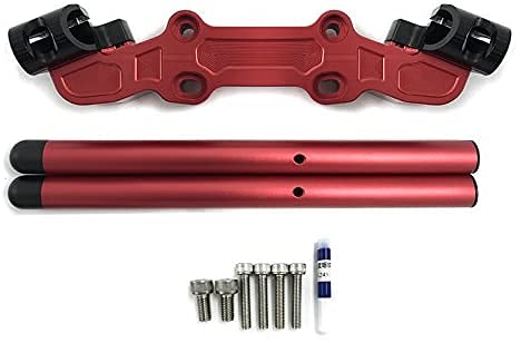 Lorababer Motorcycle Adjustable Handlebar Clip-On Fork Handlebar Separation Racer Handlebar For Kawasaki Ninja 650R 650L Er6F Er-6F 2006 2007 2008 2009 2010 2011 2012 2013 2014 2015 2016 (Red) #TOP5