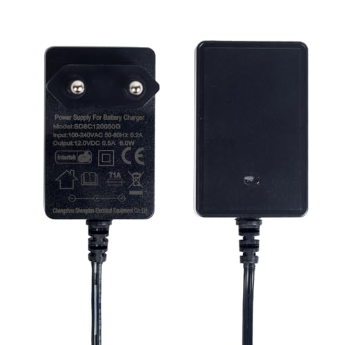 12V Ladegerät für Auffahrspielzeug, 12V Batterieladegerät für Kinder Elektroauto-Motorrad, 12 Volt Ladegerät für Power Wheels Elektrofahrräder Zubehör