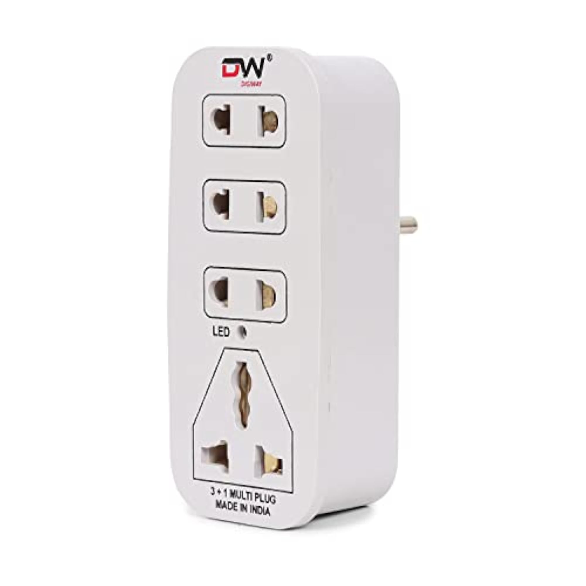 Multiplug with LED Indicator and 4 Universal Sockets