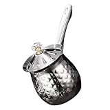 UPKOCH 1 Pc Milk Warmer Pot Saucepan: Stainless Steel Milk Steaming Pitcher Butter Warming Pot Turki