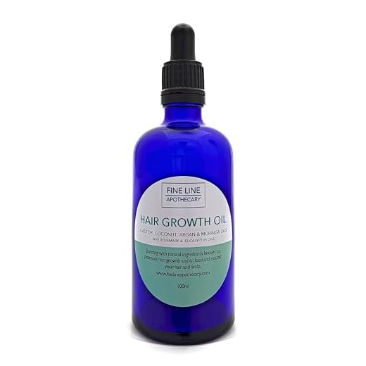 ACEITE PARA EL CRECIMIENTO DEL CABELLO - RICINO, ARGAN, MORINGA Y COCO- con ROMERO Y EUCALIPTO - 100 ml - de Fine Line Apothecary. Aceites naturales para promover el crecimiento del cabello.