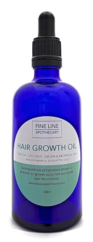 ACEITE PARA EL CRECIMIENTO DEL CABELLO - RICINO, ARGAN, MORINGA Y COCO- con ROMERO Y EUCALIPTO - 100 ml