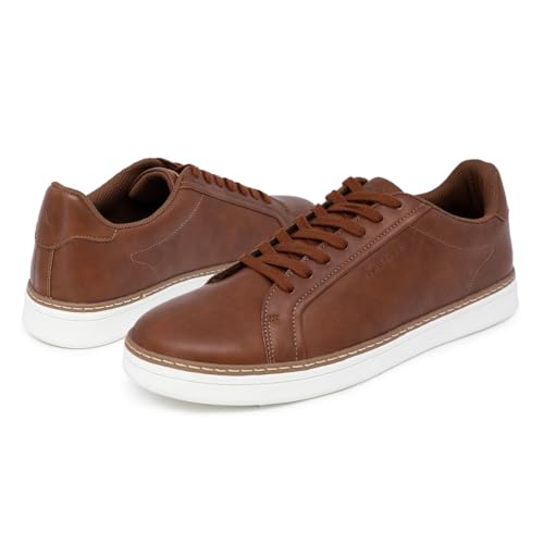 Image of Nautica Men's Casual Court Fashion Sneakers Classic Low-Top Lace-Up Shoes Comfortable Everyday Walking Style with Durable Outsole and Vegan Leather Upper