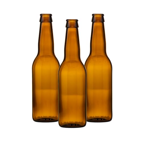 Glass Beer Bottle 330ml | Amber/Brown | Craft Brewing Bottle | Perfect for Homebrewing | Beers, Ales, IPA’s & cider | JB (6)