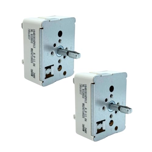 2 Pack - WB24T10025 Infinite Switch Compatible with GE Electric Range Surface Burner Control 8 Inch General Electric Stove Parts Works for GE Appliance Parts Kenmore Hotpoint Stove