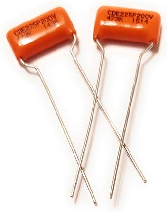 1 Pair .047uf 200v CDE/SBE ORANGE DROP 225P Film Foil Guitar Tone Capacitors