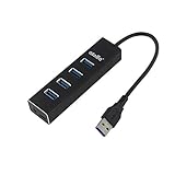 Joiot 4-Port Mini Compact USB 3.0 Data Hub with 3.3ft USB 3.0 Cable [Update VIA VL813 Chipset], No Charging