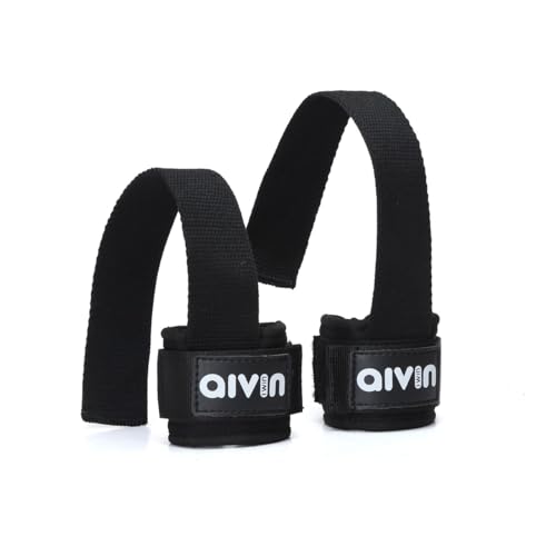 Image of Aivin Ergo Weight Lifting Bar Straps with Wrist Support Wraps, Gym Workout, Bodybuilding, Powerlifting, Strength Training for Men & Women