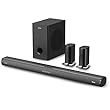 Majority Everest Bluetooth Soundbar für TV Geräte | 300W 5.1 Surround Sound Heimkino Soundsystem | Dolby-Audio Soundbar mit Kabellos Subwoofer & Abnehmbare Satelliten-Lautsprecher | HDMI ARC-Eingang