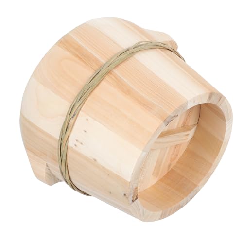 Amosfun 1 Pc baril de riz cuit à la vapeur duo plus boulette fabricant de soupe bol à riz mini-cuisinière électrique seau de restaurant seau de riz cuit à la vapeur cuiseur vapeur en bois