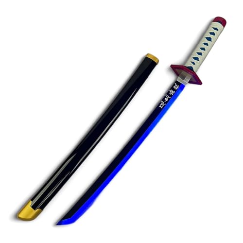 2025年モデル 鬼滅の刃 日輪刀 冨岡義勇 コスプレ 刀 子供 おもちゃ 鬼殺隊 完成度高い 模造刀 模擬刀 剣 武器 75cm (【伍】冨岡義勇(青+黒))