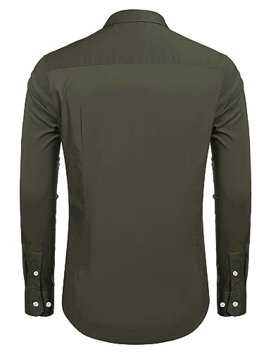 Coofandy-Mens-Muscle-Fit-Dress-Shirts-Wrinkle-Free-Short-Sleeve-Casual-Button-Down-Shirt