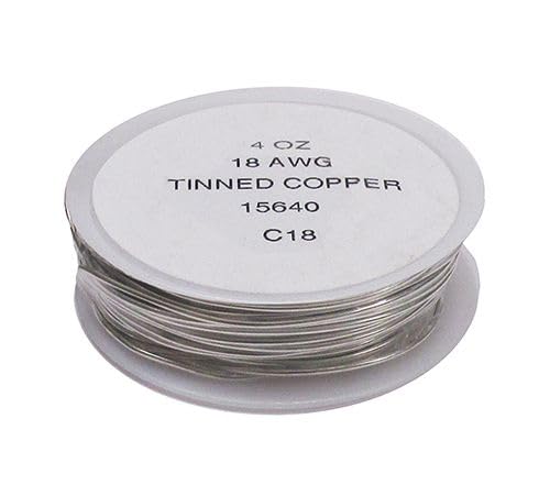 18 Gauge Solderable Tinned Copper Wire 4 oz.Spool for Glass Art & Other Crafts