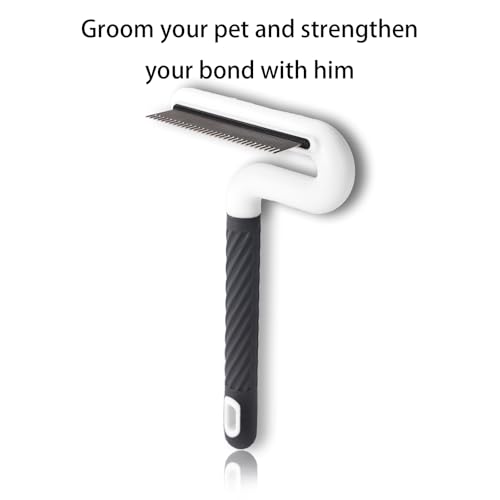 Image of Pet Hair Remover Comb, Pet Shedding Brush with Long & Short Steel Teeth Dog and Cat Grooming Brush for Short or Long Hair Removal Dogs Cats Cleaning Loose & Knots Fur Grooming Supplies
