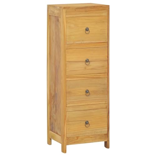 Xichuzi Cómoda de Madera Maciza de Teca 30x30x90 cm, Comodas Y Cajoneras Dormitorio, Cajonera Interior Mueble, Armarios Dormitorio Comodas