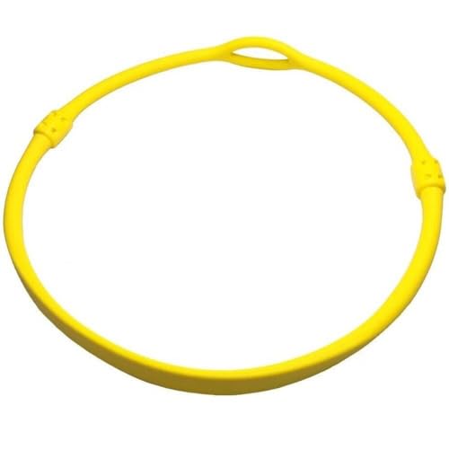 Collar de buceo regulador de silicona flexible de 76 cm color negro con anillo de sujeción 6
