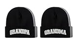 Enodtter Gorro con texto en inglés "Mr Mrs Grandpa Grandma Dad Mom Hubby Wifey Beanie Hats, talla única