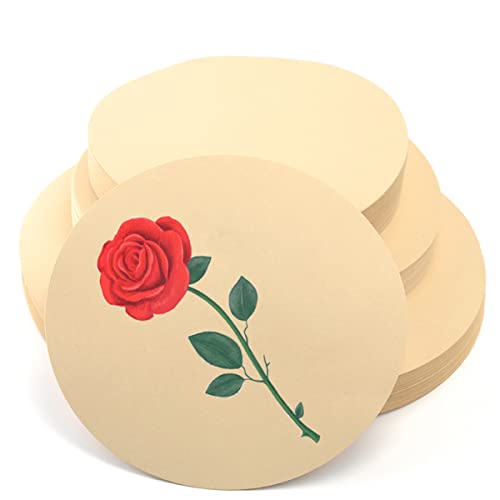 Holibanna 25 Sheets Round Sketch Paper Thick Drawing Pads for Arts Crafts for Doodling Scrapbooking Watercolor and More Diameter