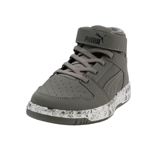 Image of PUMA Kids' Rebound Layup Mid Hook and Loop Sneakers