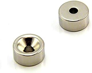 Neodymium Magnet for Arts, Crafts, Model Making, DIY, Hobbies, Office and Home - 15mm dia x 7.5mm thick x 4.2mm c/sink - 5.7kg Pull - South - Pack of 2