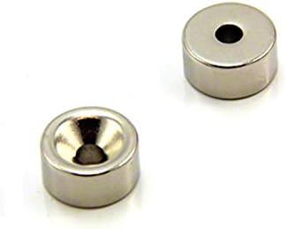 Neodymium Magnet for Arts, Crafts, Model Making, DIY, Hobbies, Office and Home - 15mm dia x 7.5mm thick x 4.2mm c/sink - 5.7kg Pull - South - Pack of 2