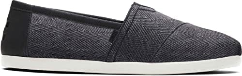 TOMS Men's Alpargata Loafer Flat, Pavement Grey Herringbone/Nubuck Synthetic Trim, 11 | Image 2