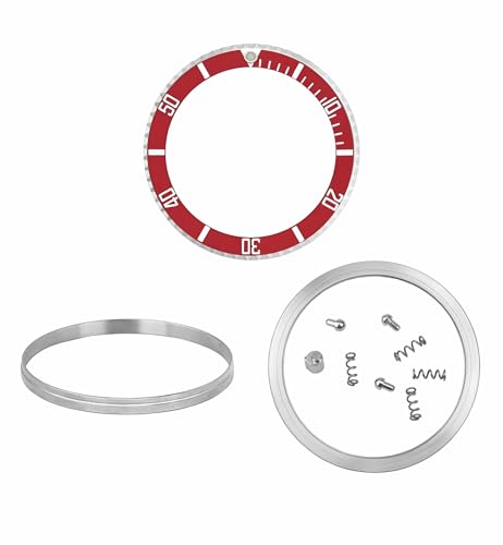 Image of Ewatchparts Bezel & Insert Complete KIT Compatible With Rolex Submariner Ceramic Model 116610 RED