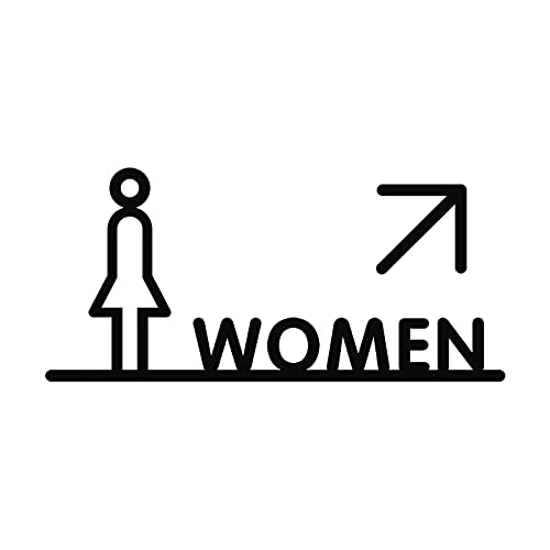 OLSKFUH Toilet Sign Men Women Restroom Bathroom Closet Toilet Toilet Room Sign Acrylic Toilet Sign Self Adhesive,Women