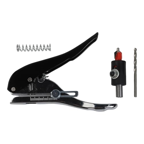 Helilyco Pinze per punzonatura bordi con profondità regolabile e punta svasata per PVC, pelle e lavorazione del legno