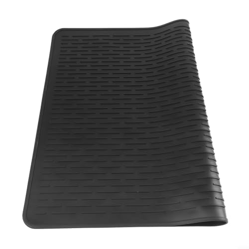 Bebykilemi Cubierta de silicona resistente al calor, compatible con cocina superior de vidrio, protector de arañazos y almohadilla protectora de placa de inducción, alfombrilla de secado de silicona