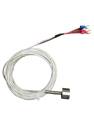 PT100 Magnetic Thermal Resistance K-type Strong Magnet Surface Adsorption Temperature Measuring Probe Thermocouple High Temperature Resistant Sensor (K-type magnetic (2-meter wire))