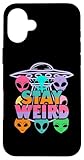 Photo Gallery stay weird alien retro y2k 90s ufo aesthetic pastel cute custodia per iphone 16 plus Photo Gallery stay weird alien retro y2k 90s ufo aesthetic pastel cute custodia per iphone 16 plus