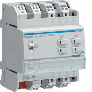 Módulo 4 salidas 16A Hager easy para automatizar luces en oficinas 3