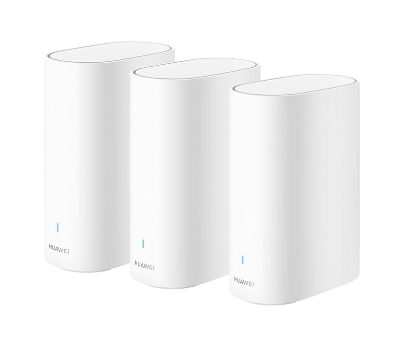 Routeur HUAWEI WiFi Mesh 3+, Wi-FI 6 AX3000 Double Bande, Wi-FI pour Toute la Maison, Connexion de Plus de 250 appareils, itinérance Fluide, pénétration des Murs,...