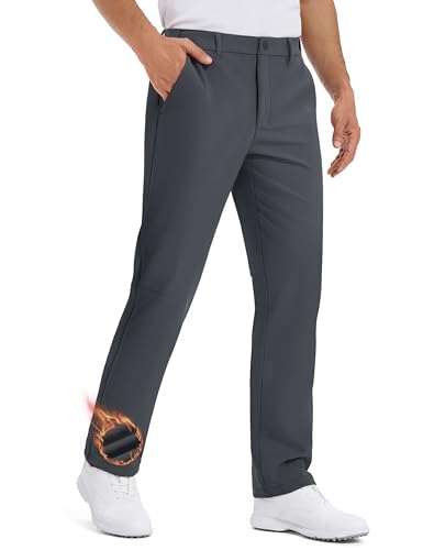 Tacvasen Men'S Casual Pants Fleece Lined Golf Work Pants