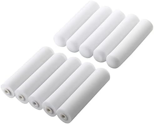 Foam Paint Roller,6 Inch Sponge Mini Refill,High Density Foam Paint Roller Covers for Use with All Paints,10-Pack